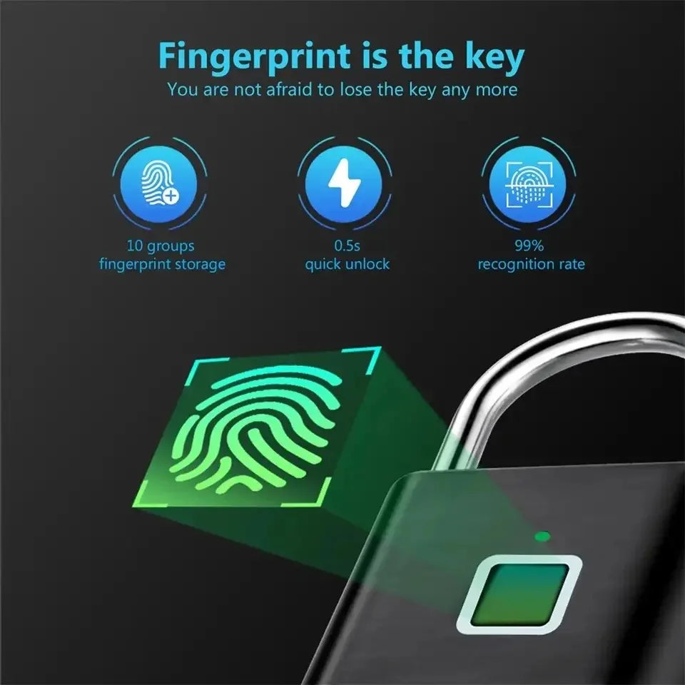 HEE RAK Keyless Smart Fingerprint Lock - USB, Waterproof, Anti-Theft