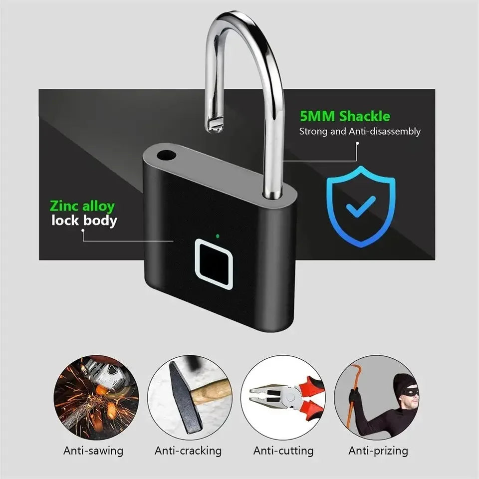 HEE RAK Keyless Smart Fingerprint Lock - USB, Waterproof, Anti-Theft